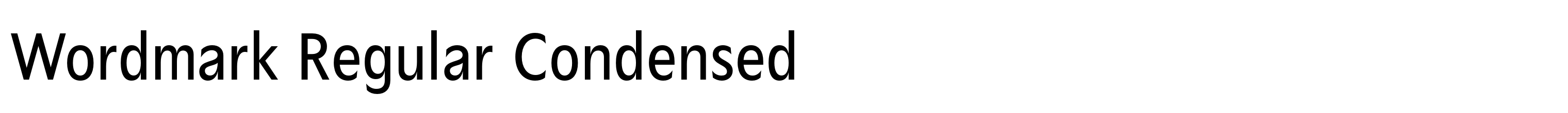 Wordmark Regular Condensed